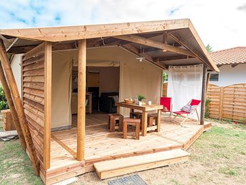 Safari tent exterior