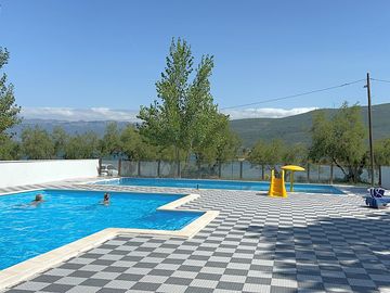 There are two swimming pools