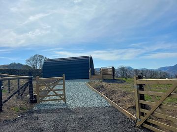 Walk way to the pod