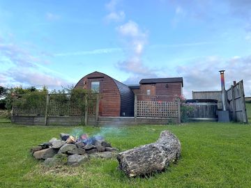 Pod exterior and garden
