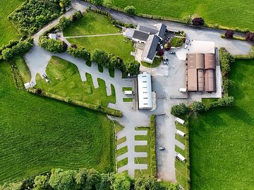 The shepherd's rest pub and campsite aerial view