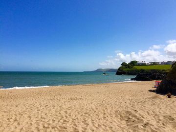 Aberporth beach is around five minutes away
