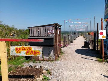 Entrance to rescue farm and campsite
