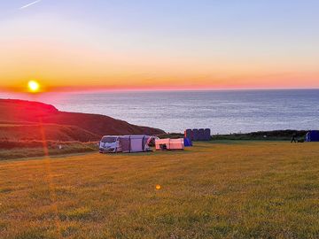 Sun setting over the Irish Sea