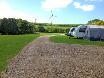 View of entry to caravan park