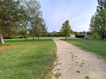 Path alongside the pitches