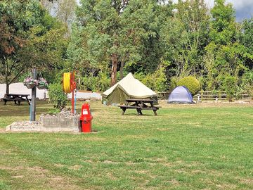 Central camping field and picnic area