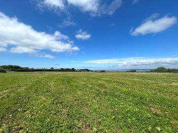 Well-maintained field with non-electric grass pitches