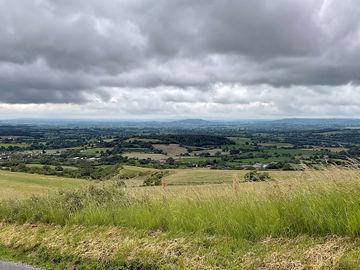 View from nearby Okeford Hill