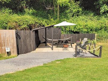 Patio pitch - hard standing with electric.