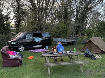 Spacious grass pitches