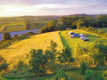 Aerial view of the Grove hill campsite