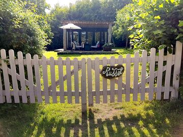 Entrance to Russet Cabin Private Orchard