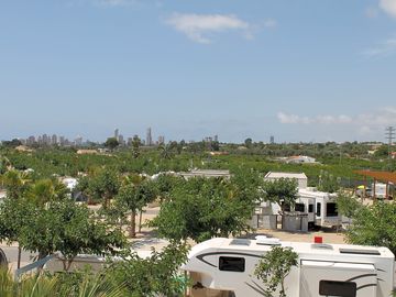 View over the camping area