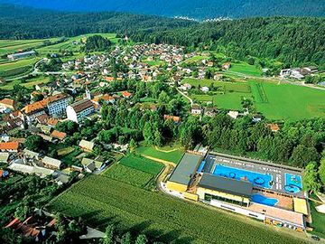 Aerial view of balnea wellness center, next to the site