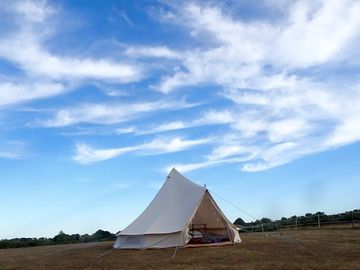 Bell tent under a big sky