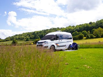 Camper vans in the camper van field.