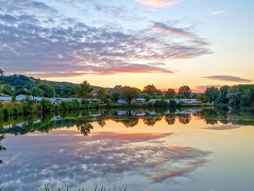 Sunset by the lake