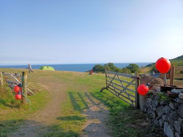 Entrance to camping field