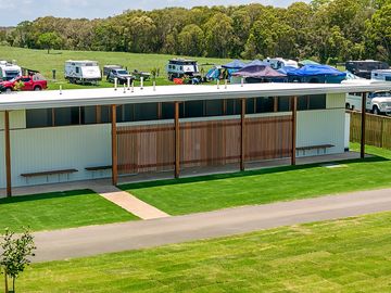 Amenities block and site overview