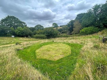 Non-electric grass tent pitch