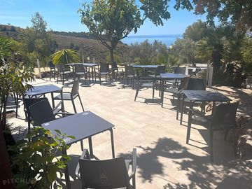 Seating with sea views