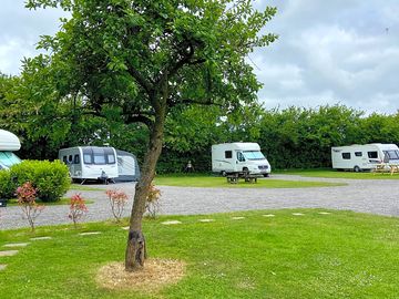 Hardstanding pitch with ehu