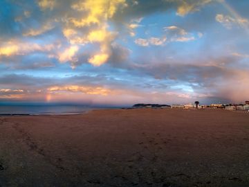 Walk on the spacious beach