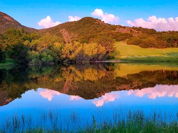 The lake and mountain