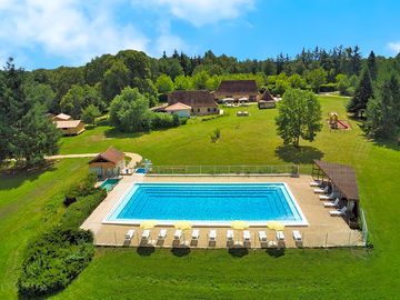 Aerial view of the pool