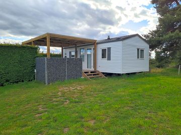 Static caravan exterior