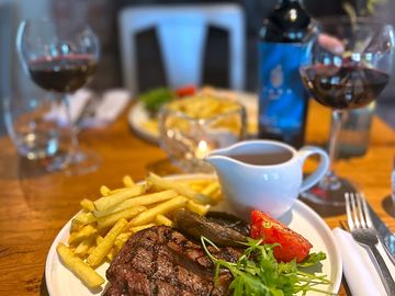 Steak and malbec
