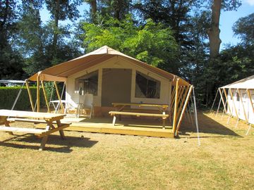 Exterior of safari tent