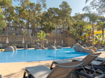 The outdoor swimming pool