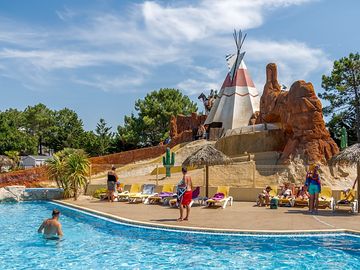 The outdoor pool