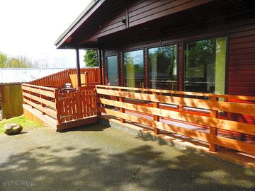 Deck around the lodge