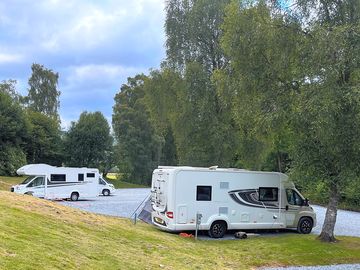 Large vehicle pitches with EHU and awning space