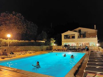 The pool by night