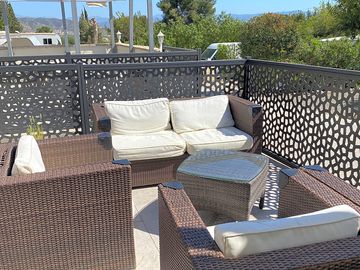 Outside seating area to bar