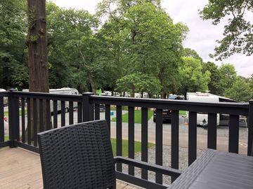 View from the deck of the glamping pod