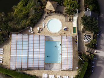 Aerial view of the swimming pool
