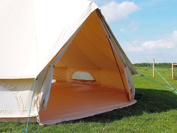 View the inside of our bell tent unfurnished