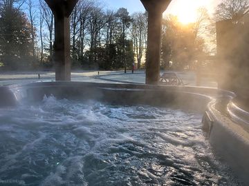 Winter view from the hot tub