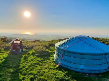 Kateys corner pitch with new viewing deck, great views of the Pembrokeshire countryside and coast
