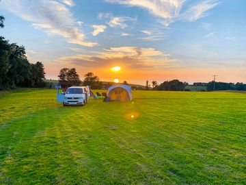 A campervan on site