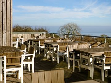 Enjoy a meal with stunning views from the bucket & spade