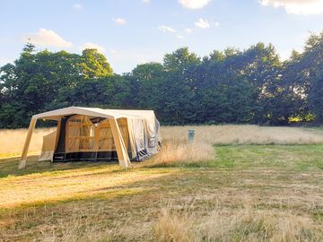 Evening in the camping field