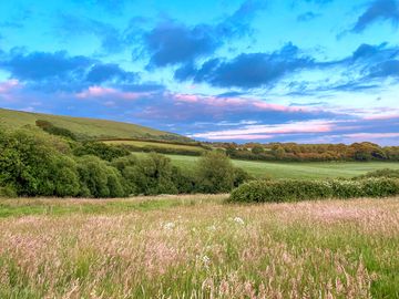 Purbeck Hills view from the main field