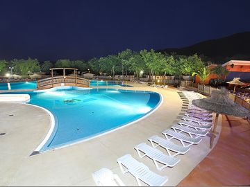 The pool by night