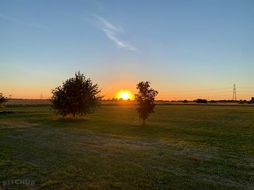 Sunset on the pitches